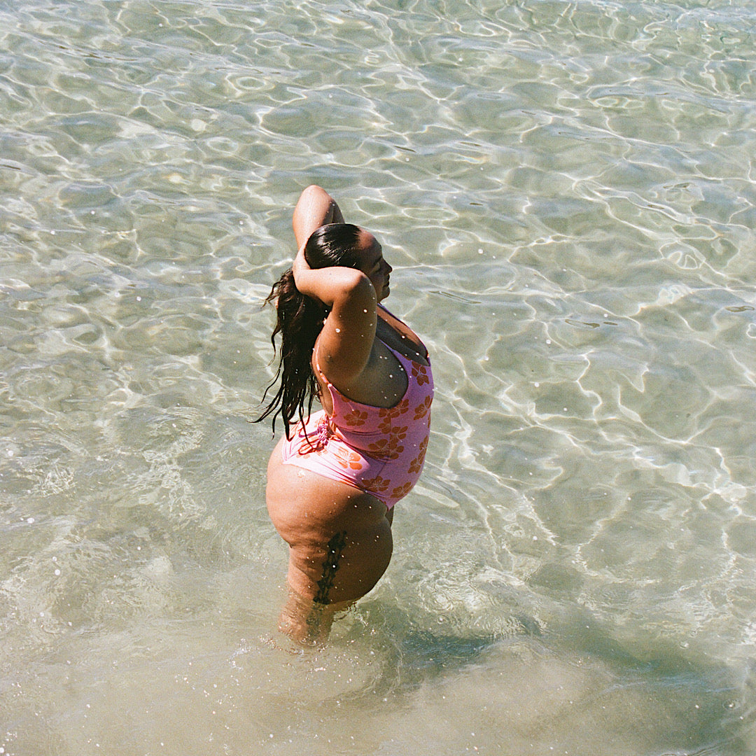 archive pink house one-piece y2k black